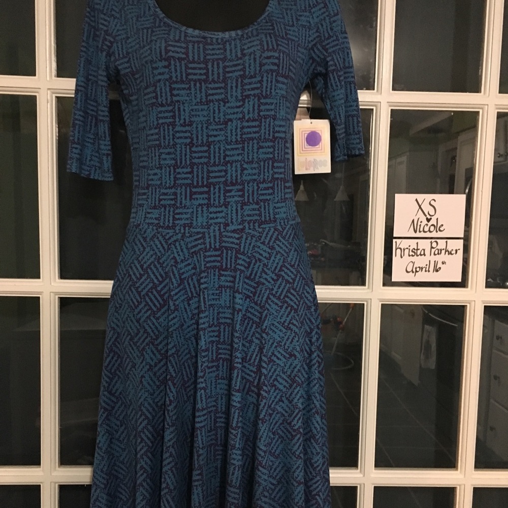 Xs Nicole fit and flare a-line dress